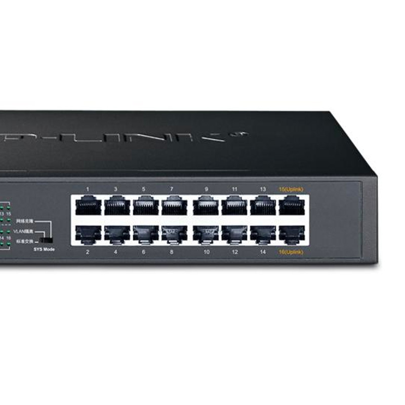 TP-LINK TL-SG1016DT 监控16口全千兆网络交换机桌面型机架式分线器 1个装