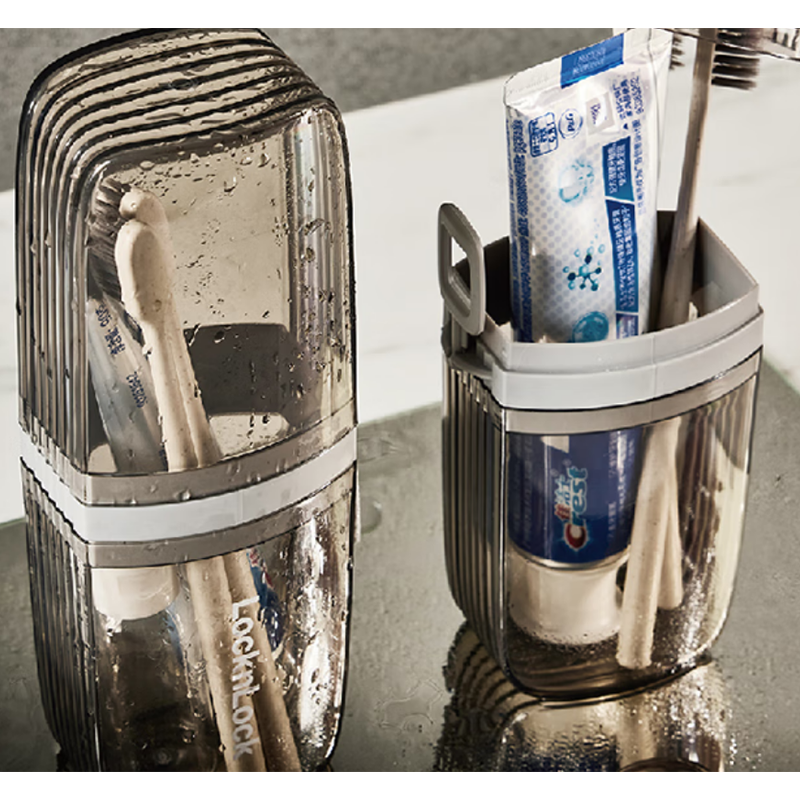 乐扣乐扣LTZ524FU旅行收纳五件套 8×6×20.2cm软毛牙刷2+多功能分装瓶2+收纳盒高清大图