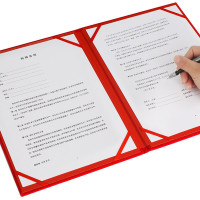 优必利 A4商务绒面签约本签到本签约夹/合同夹/合同本/文件夹会议签约夹题名册证书 3301