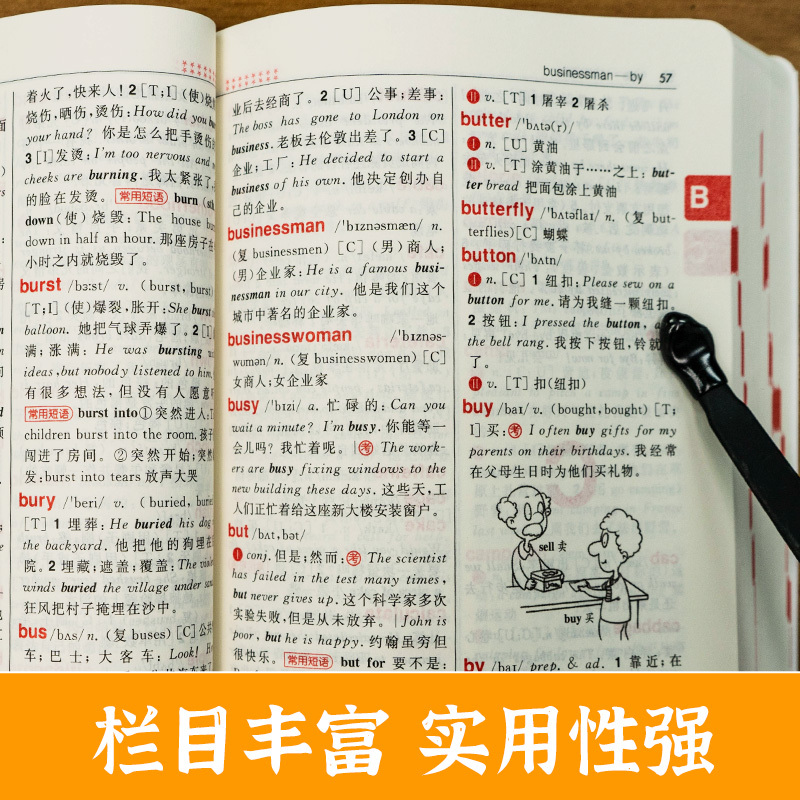 [六本]英汉+成语+新华+同近+名言+数学定律 [正版]2024学生实用英汉双解小词典初中高中汉英互译汉译英英语字典中小