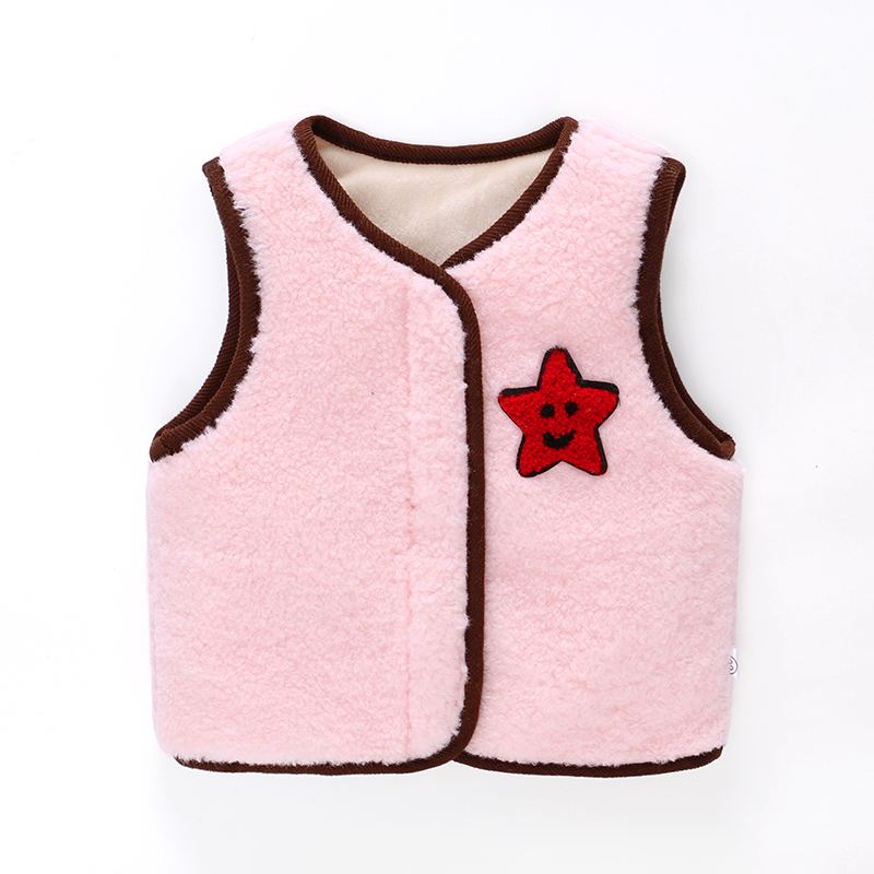 新款婴幼儿宝宝坎肩儿童春秋冬保暖马甲男女童羊羔绒内穿加厚背心120