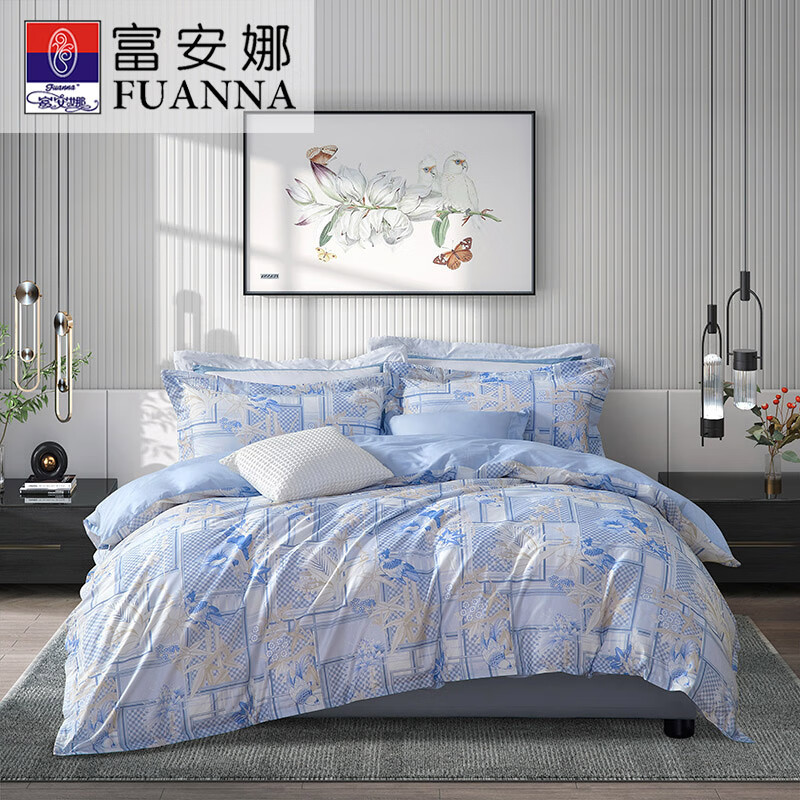 富安娜 纯棉四件套-清风望月/套