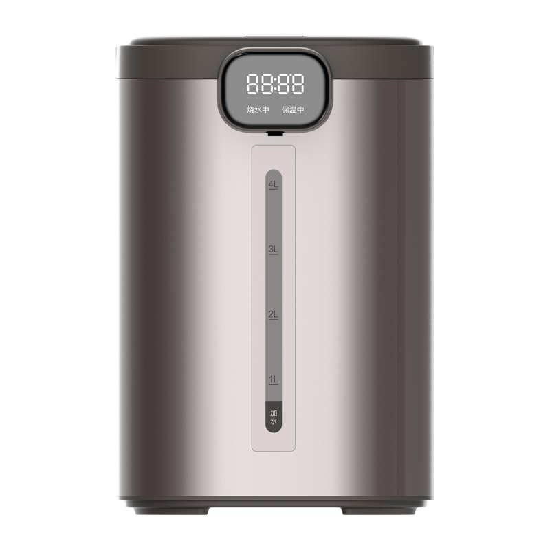 美的(Midea)电热水瓶5L家用电热水壶一键除氯多段温控双层防烫食品级304不锈钢开水壶烧水壶 布朗棕