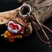 适用于涤搪胶孙空钥匙扣情人节元旦新年金箍棒孙大圣创意钥匙圈可爱孙猴子生日包包挂饰