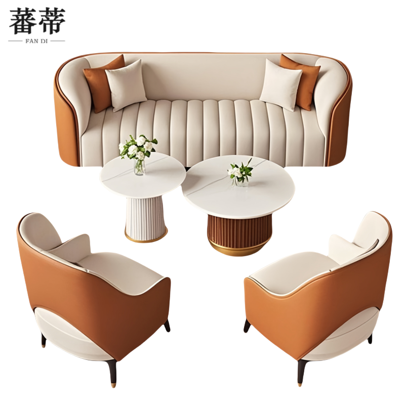蕃蒂沙发3+1+1+茶几套高清大图