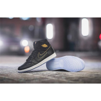 Air Jordan 1 City 乔1男女鞋 洛杉矶全明星款AJ1黑金中帮篮球鞋555088-031