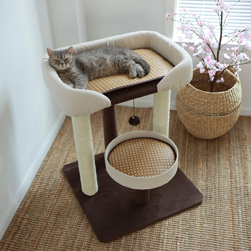 米妮大床猫窝猫树一体猫爬架大型猫布偶缅因攀爬剑麻柱子猫屋抓板
