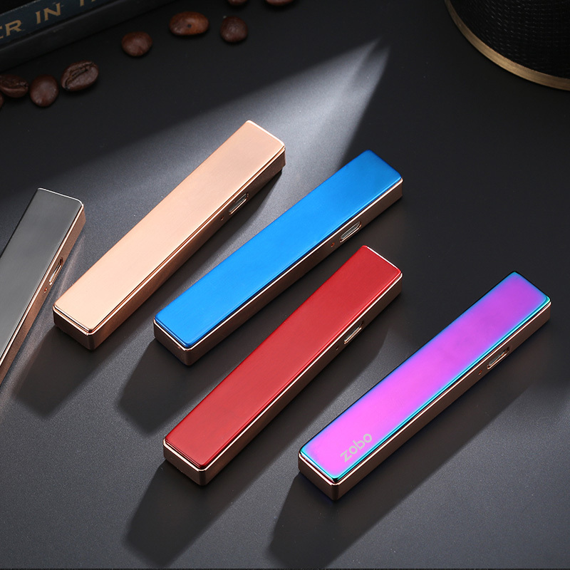 正牌usb充电打火机超薄防风金属打火机男女电子点烟器时尚