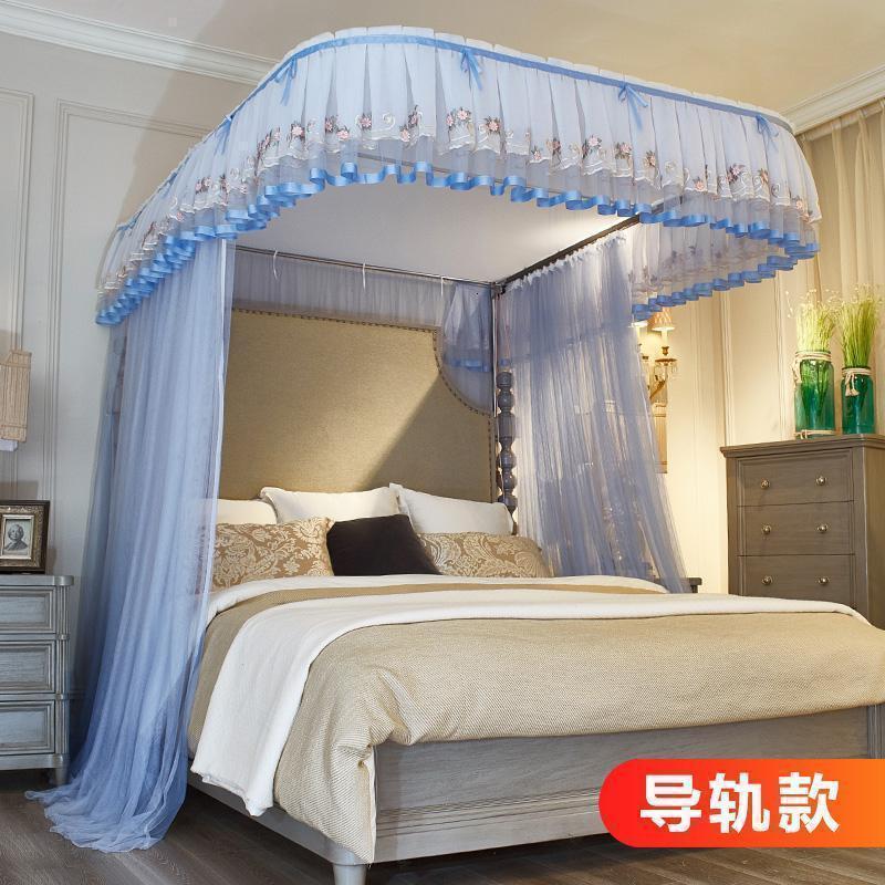 家柏饰(CORATED)蚊帐u型导轨廷落地欧式公主风纹账2米1.5m/1.8m床家用加密支架高清大图