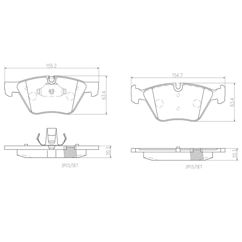 布雷博(brembo)前刹车片.陶瓷P06036N适用于宝马(E90)大片,5系,X1,Z4
