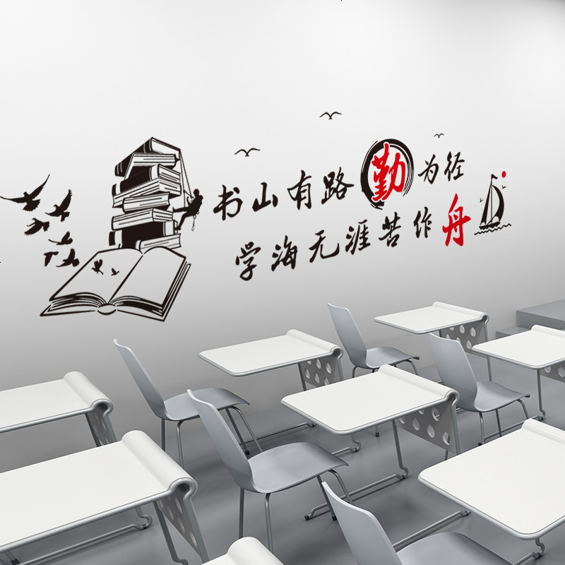 创意励志墙贴纸寝室宿舍装饰教室班级文化墙个性海报墙纸贴画自粘