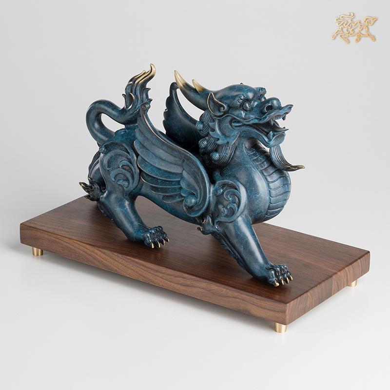 美帮汇全铜摆件《威猛貔貅(中号)》家居饰品 铜工艺品高清大图