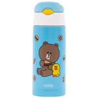 膳魔师(THERMOS)孕婴童保温杯FFG-603WF-LF001儿童吸管杯带杯套双盖大容量水杯多功能保温壶 600ML