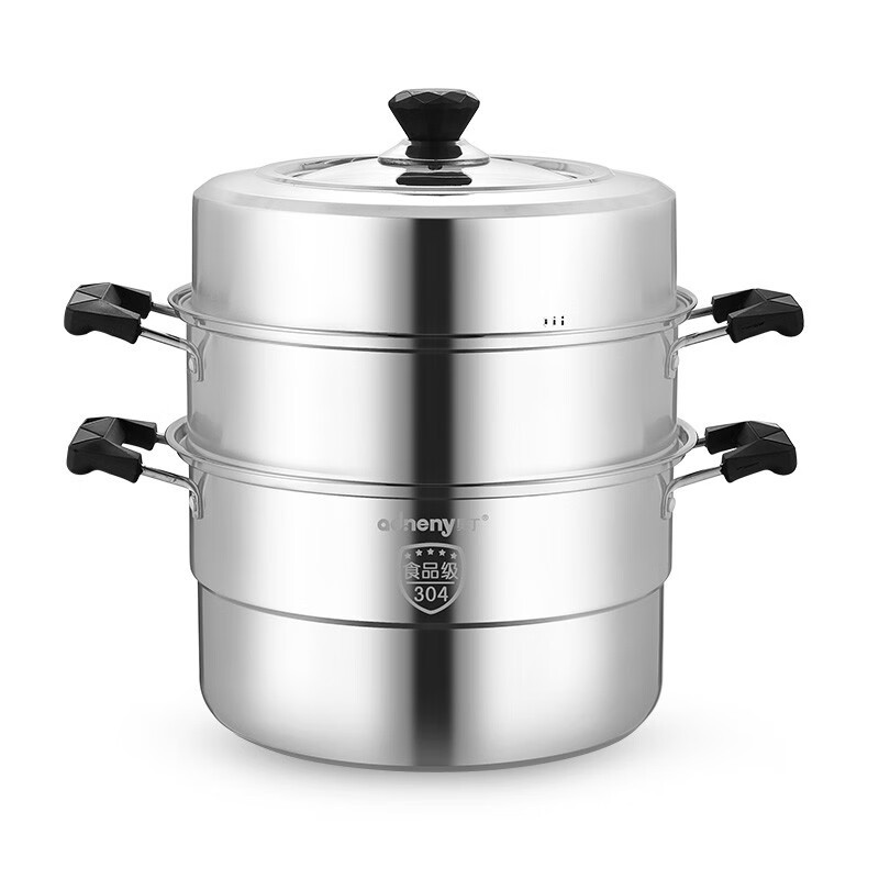 奥丁(adneny) AO-65 卓尔典雅不锈钢三层蒸锅 本色