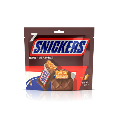 德芙士力架牛奶夹心巧克力140g袋装*3袋