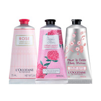 L’OCCITANE 欧舒丹 粉色润手霜 三支装(玫瑰 + 樱花 + 芍药)75ml/支 保湿补水