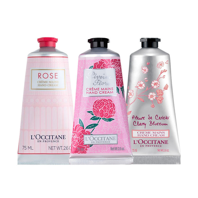 L’OCCITANE 欧舒丹 粉色润手霜 三支装(玫瑰 + 樱花 + 芍药)75ml/支 保湿补水