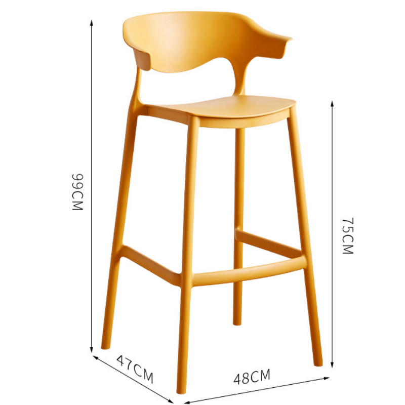 豫龙都吧台椅靠背款把高清大图