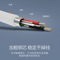 晶华 USB3.0分线器一拖四HUB集线器 电脑笔记本高速扩展4口多接口转换器 白色1米 Z430C