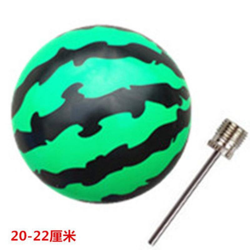 皮球儿童玩具幼儿充气玩具球宝宝球类玩具手抓球西瓜球玩具羊角球 西瓜+刺刺+足球送气筒气针