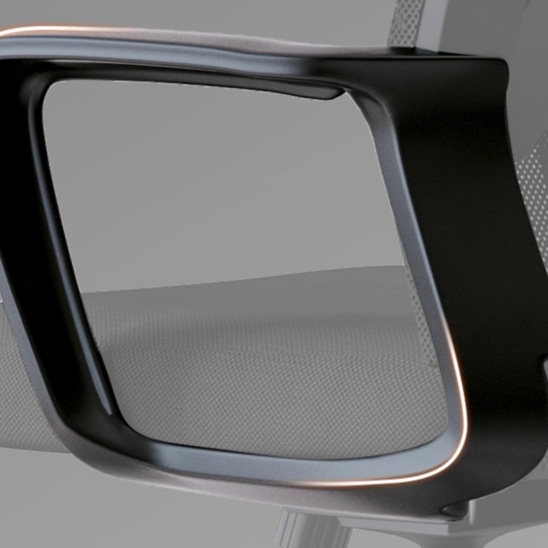 豫龙都职员椅黑色把高清大图