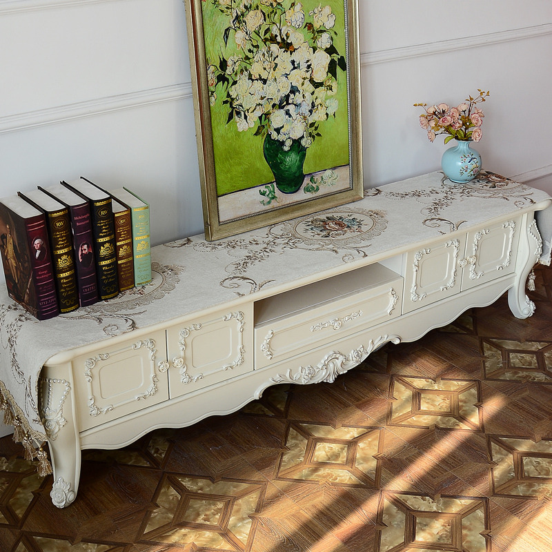 欧式电视柜闪电客桌布罩客厅长方形茶几布布艺长条电视机柜布盖布巾