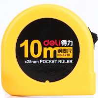 得力(deli) 8210 钢卷尺 10m米测量木工尺公英制卷尺