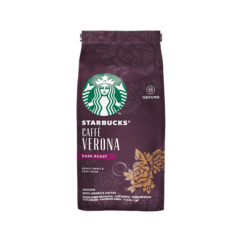星巴克(Starbucks) 弗罗娜(Caffe Verona) 研磨咖啡粉200g(深度烘培)