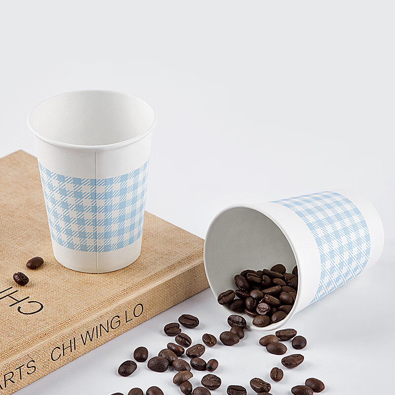 广博(GuangBo) S47012 250ml/50只每袋 一次性杯 50.00 个/包 (计价单位:包) 蓝色格子高清大图