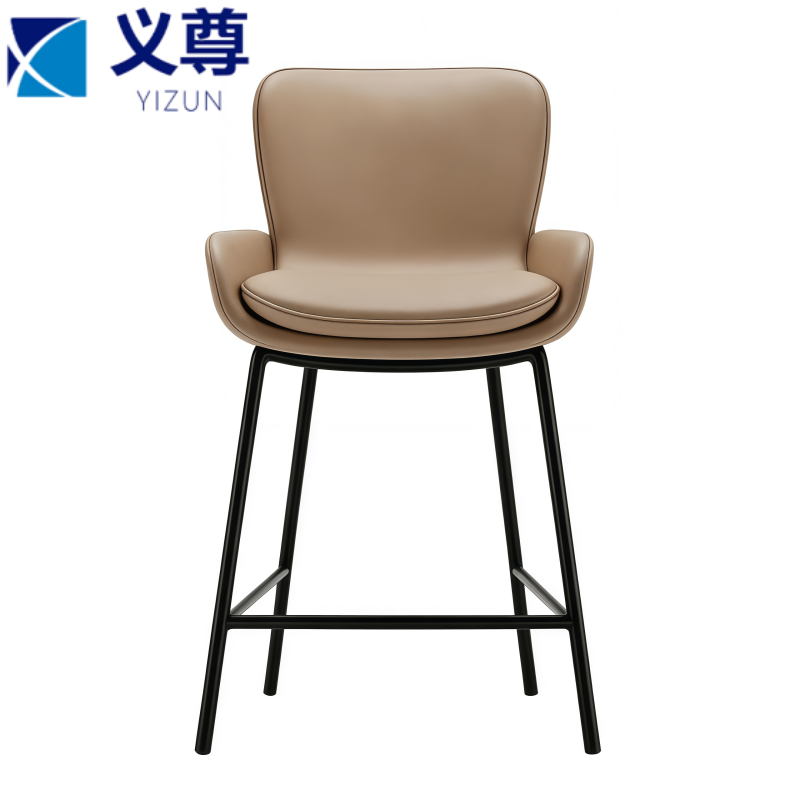 义尊 吧台椅 驼色 把高清大图