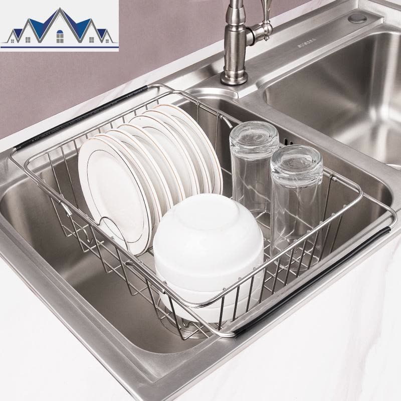 不锈钢晾碗架 厨房水沥水架碗碟架凉沥碗架水池洗碗池 三维工匠收纳层架图片