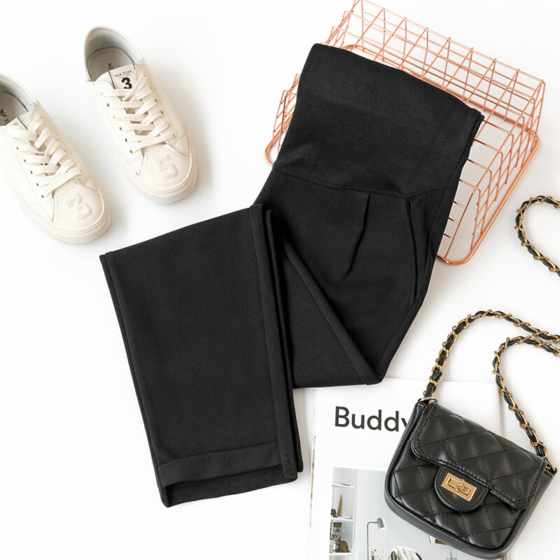 迪鲁奥(DILUAO)孕妇裤子2021秋冬新款休闲裤韩版托腹女小脚烟管裤孕妇外穿裤秋季