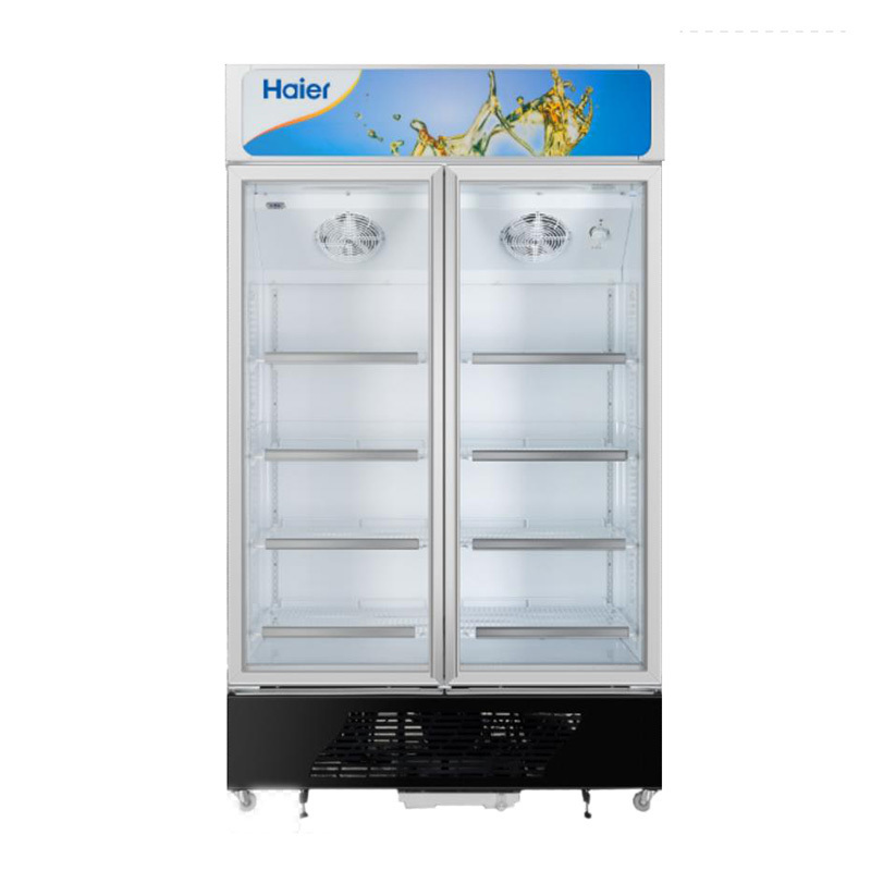 海尔(Haier)SC-650HS冰柜 624升 立式商用保鲜冷藏冰柜 双门展示冷柜 啤酒饮料柜 大容量陈列柜