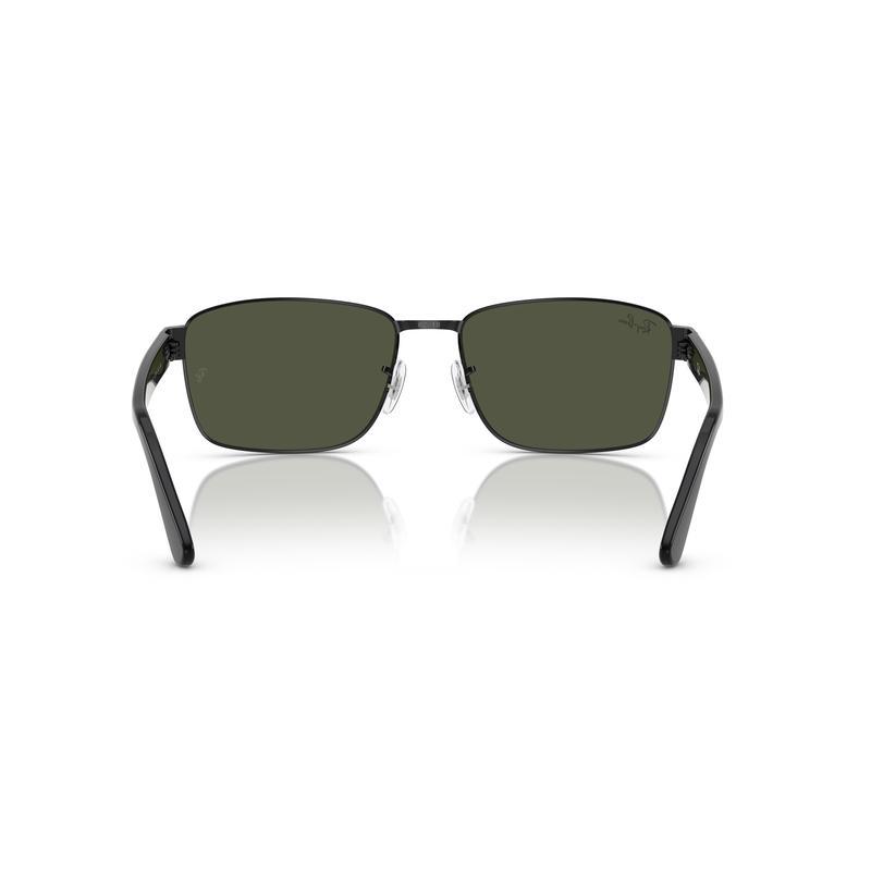 RayBan男士方形金属框太阳镜时尚深灰镜片休闲与正式场合皆宜