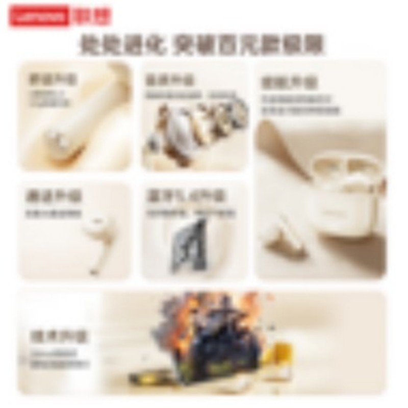 lenovo联想 真无线蓝牙耳机 EA175 月岩白.高清大图