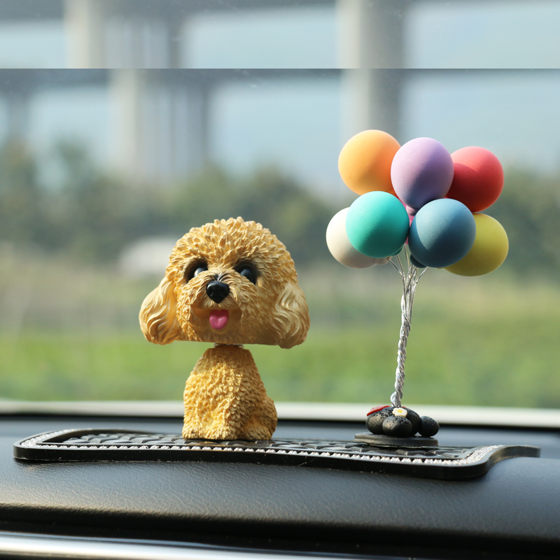 汽车装饰用品摆设可爱摇头狗狗卡通车载仪表台中控台萌萌哒摆件