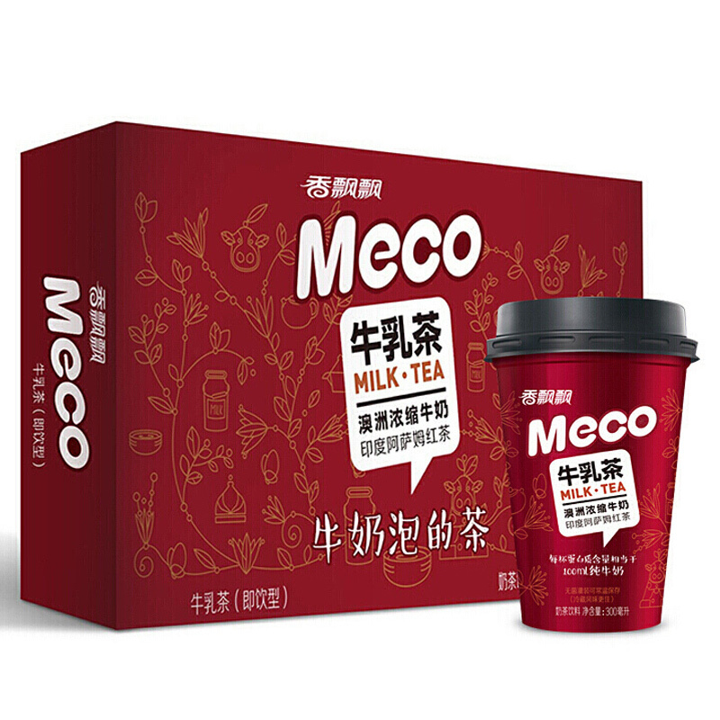 香飘飘 MECO牛乳味奶茶 即饮奶茶,无需冲泡 300ml*15杯 礼盒装