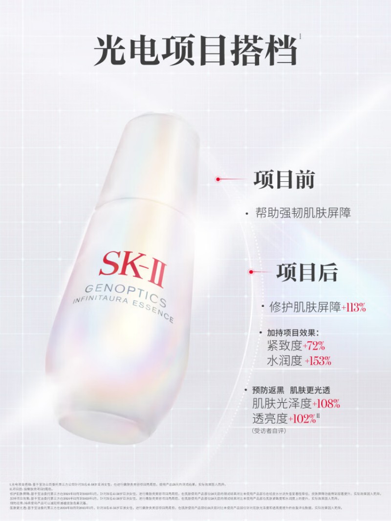 SK-II光子小灯泡美白祛斑淡斑精华液 光蕴臻采焕亮精华露75ml