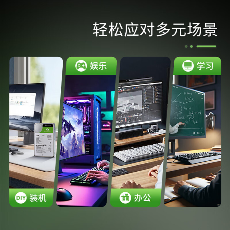 希捷(SEAGATE)3.5英寸1TB ST1000DM014 台式机装机硬盘 7200转 机械硬盘 SATA 接口高清大图