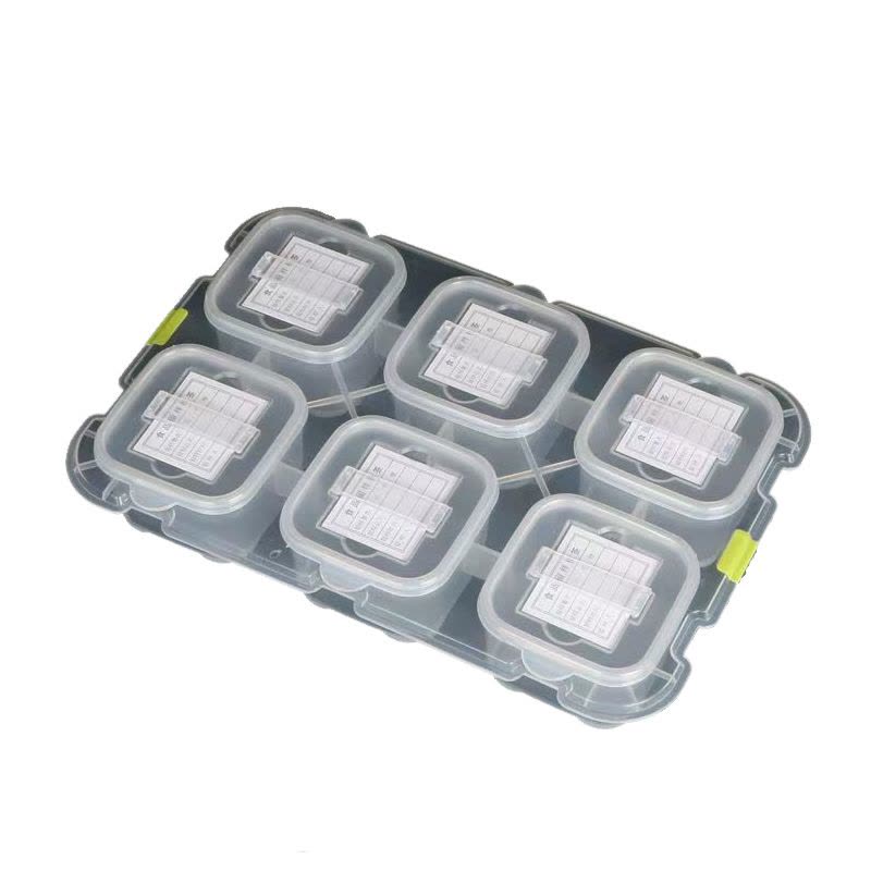 橙亿鸿 六连格留样盒 250毫升红边/个图片