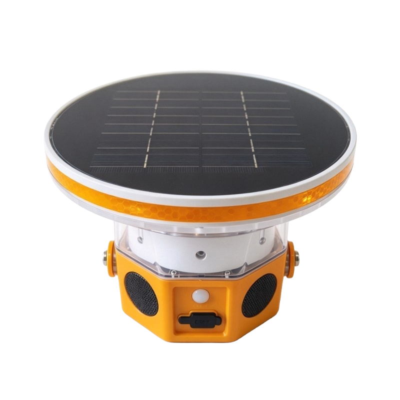 欧可度OKD-26Yc 3.7VDC 0.5W IP66 1Hz LED 太阳能智能声光警示灯(计价单位:盏)黄色高清大图