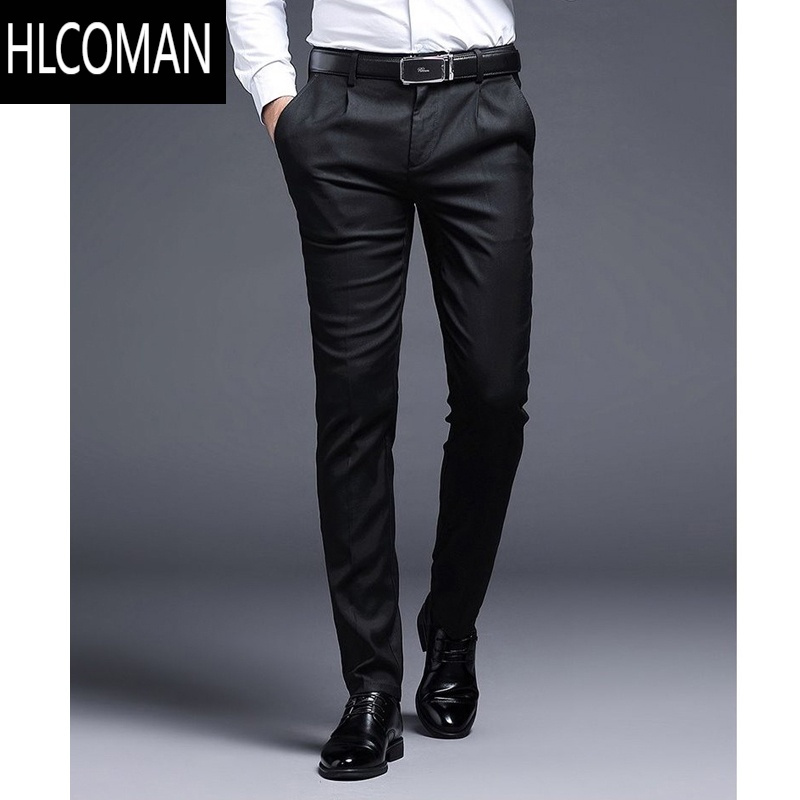 HLCOMAN新款长腿190高个子加长男裤修身小脚120cm休闲商务西服裤大码