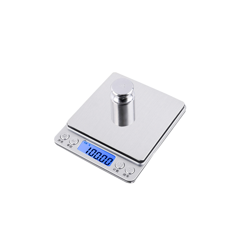 迷你厨房电子秤精准0.01家用烘焙称0.1g小克重称珠宝药材食品|500g0.01g用电池的 配送三托盘砝码量杯