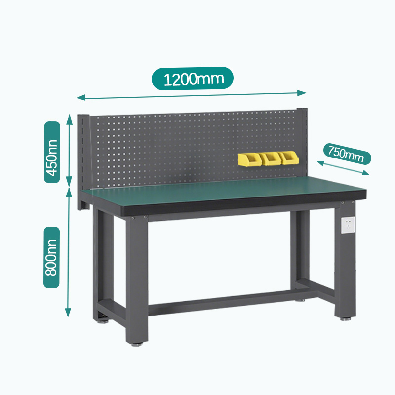臻远 ZY5073030 重型工作台 单桌+方孔挂板 1200*750*1250mm高清大图
