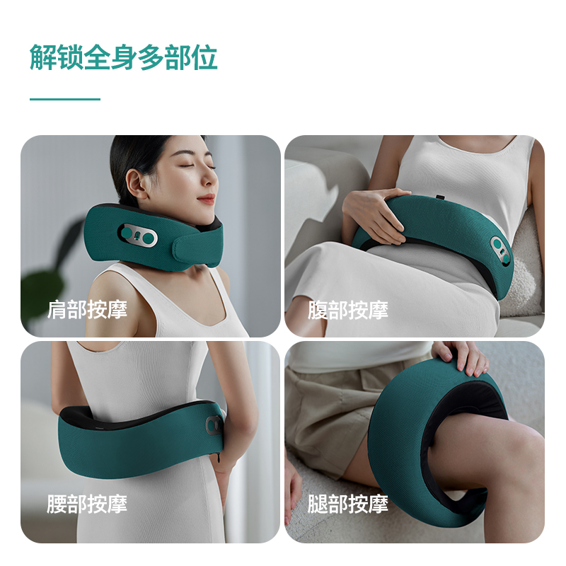 飞利浦肩颈部颈椎按摩仪器脖子颈枕U型枕头护颈家用揉捏加热敷 PPM3103N高清大图
