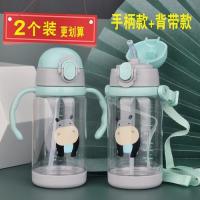 儿童水杯吸管水杯女夏季宝宝水壶幼儿园小学生防摔背带便携水杯子