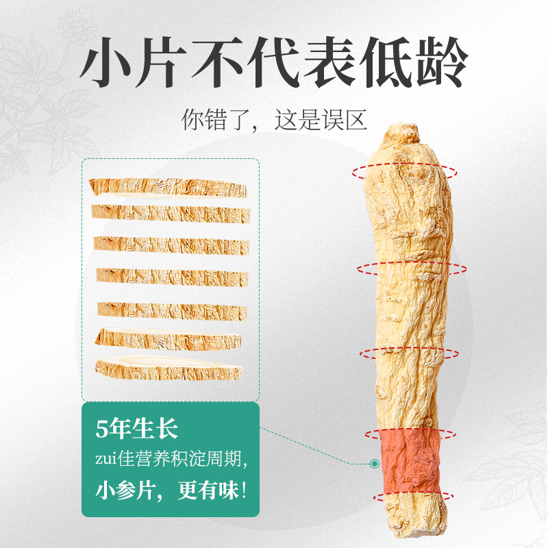 拍1发2杞里香西洋参切片50g小片花旗参片含片正宗长白山产泡茶水整枝