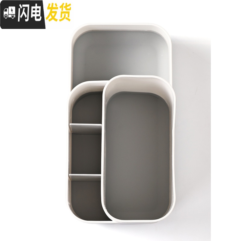 三维工匠化妆品收纳盒家用梳妆台护肤品口红置物架办公室文具桌面整理盒子高清大图