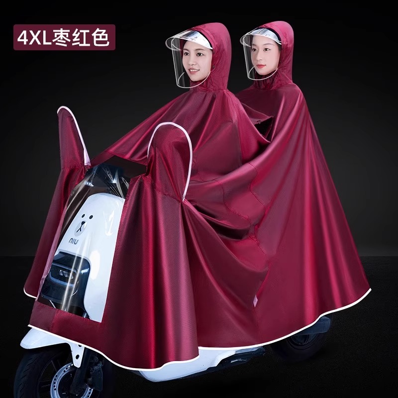 正雨电动电瓶车雨衣长款全身防暴雨男新款女款加大摩托车专用雨披9063高清大图