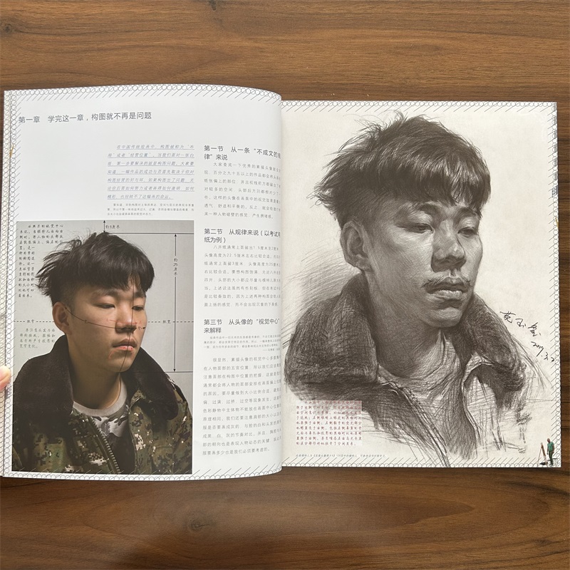 [正版]完美教学素描头像8S杨慎修素描基础教程构图塑造结构明暗肖像画初学素描课件照片对画艺联考临摹头像美术书高清大图